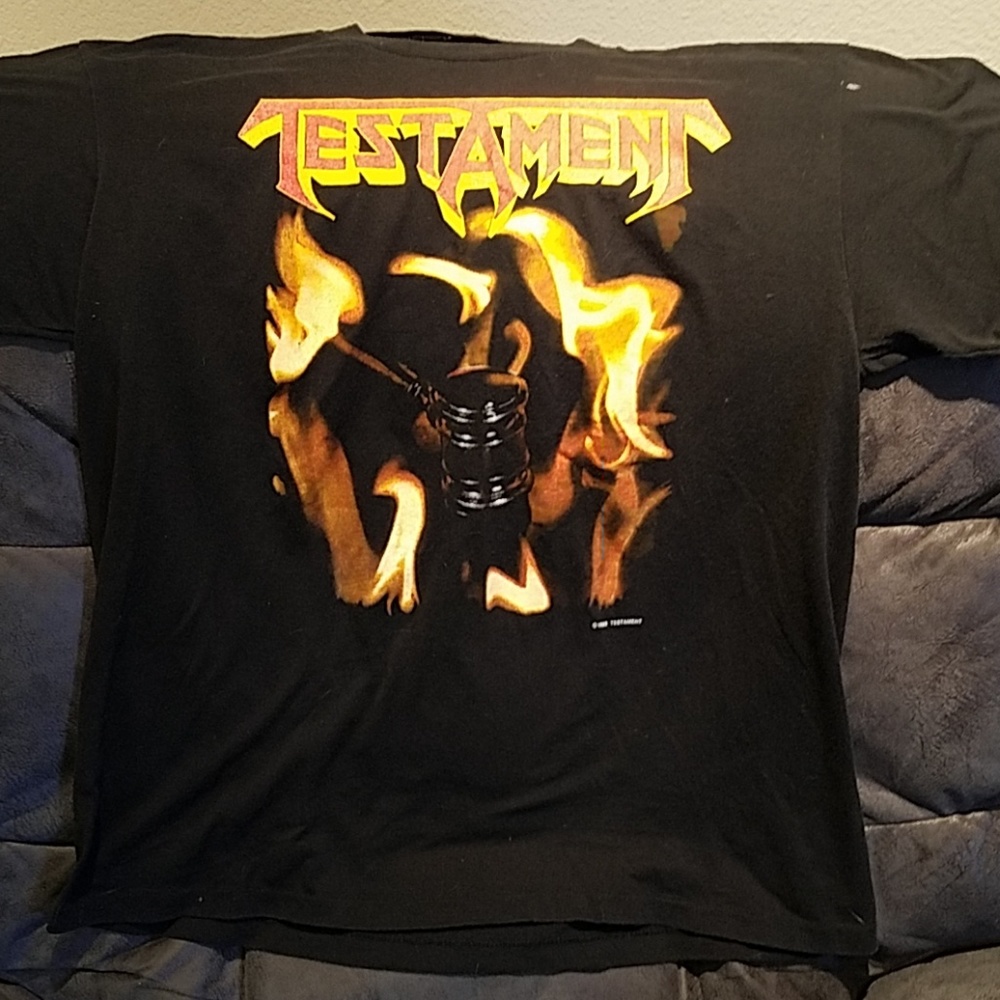 Testament tour shirt trial by fire